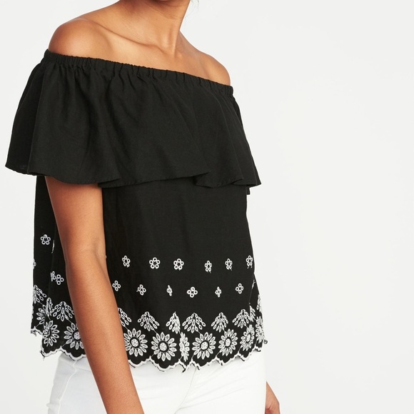 OLD NAVY | Off Shoulder Ruffled Top - Picture 3 of 6